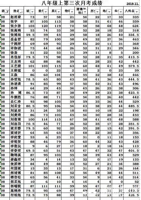 搜索初中月考成绩（初中月考考试成绩去哪里查）